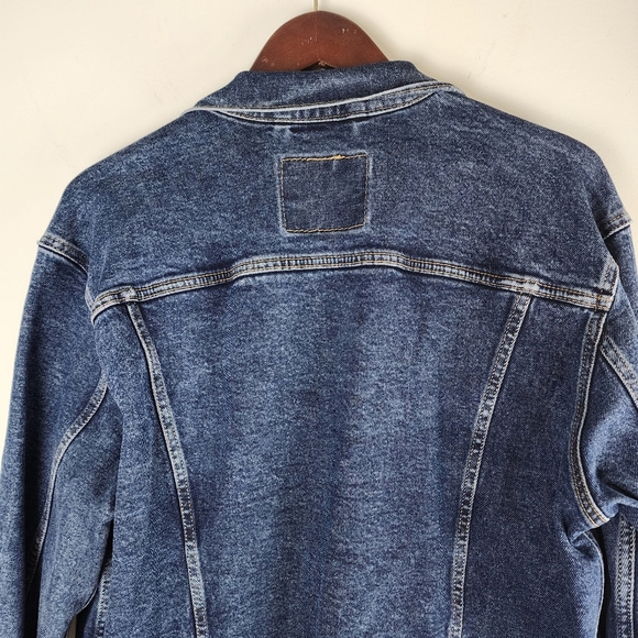 Levis Dark Blue Trucker Red Tab Jean Jacket Size XL - Picture 6 of 9